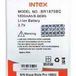 Mobile Battery For Intex Aqua Style Pro BR1875BC